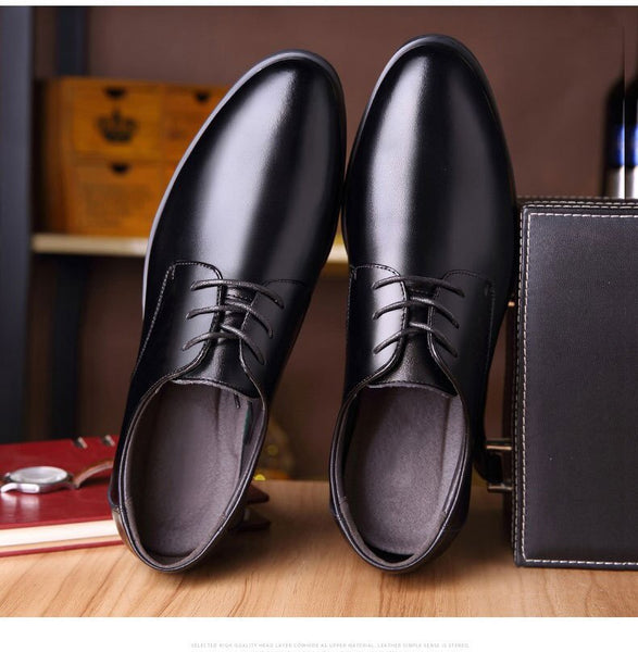 Men's Shoes 2019 Four Seasons Classic Men's Business Dress Leather Shoes Fashion British Casual Low-top Shoes