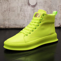 Fashion Foward Men Casual Shoes High Top Green Hip Hop Shoes For Man British Trending Leisure Shoes Size 38-43 Zapatos