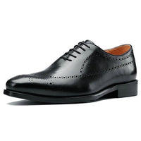 Top Quality Formal Dress Handmade Brogues Shoes Summer Breathable Genuine Leather Pointed Toe Mens Wedding Banquet Oxfords MT155